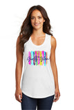team girly glam ladies fit racerback tank (no back print)
