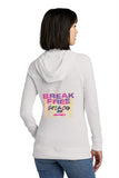 team girly glam ladies sueded mid weight hoodie