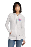 team girly glam ladies sueded mid weight hoodie