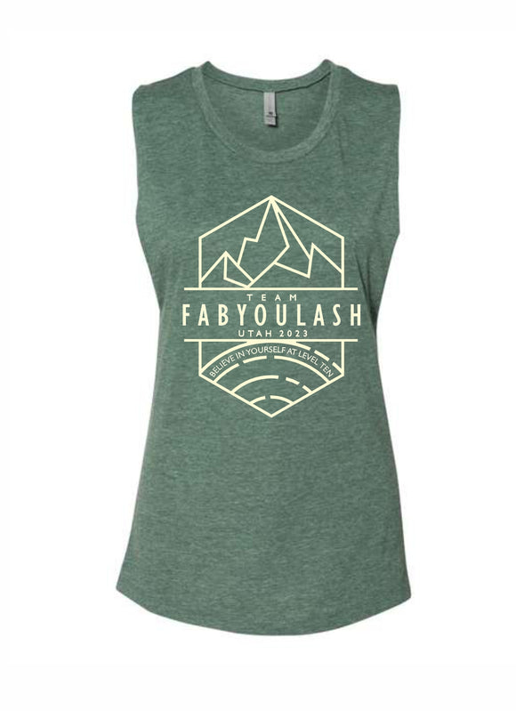 team fabYOUlash ladies muscle tee