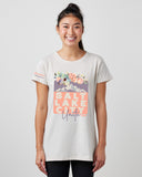 dreamers unite ladies relaxed crewneck tee (2 colors, 2 designs)