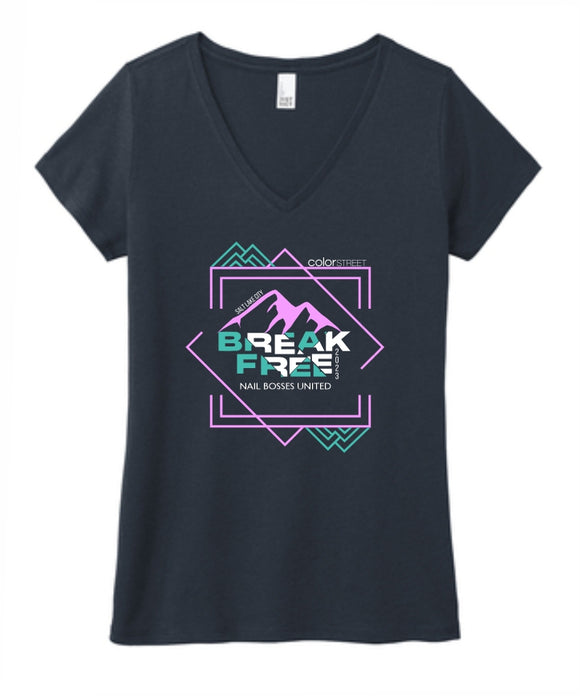 nail bosses united ladies triblend v-neck