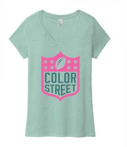 CS football lover ladies triblend v-neck