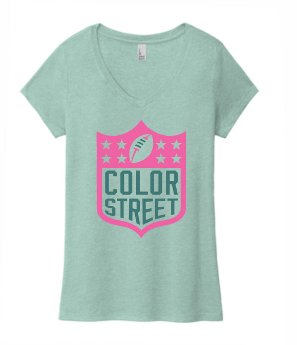 CS football lover ladies triblend v-neck
