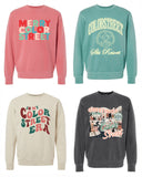 CS HOLIDAY unisex pigment dyed crewneck sweatshirt