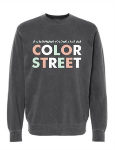 CS it's beginning to look...unisex pigment dyed crewneck sweatshirt