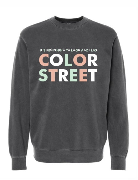 CS it's beginning to look...unisex pigment dyed crewneck sweatshirt