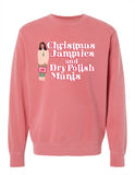 CS xmas jammies unisex pigment dyed crewneck sweatshirt