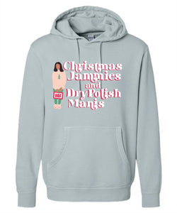 CS xmas jammies unisex pigment dyed hoodie