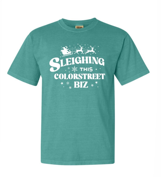 CS sleighing this biz unisex garment dyed tee