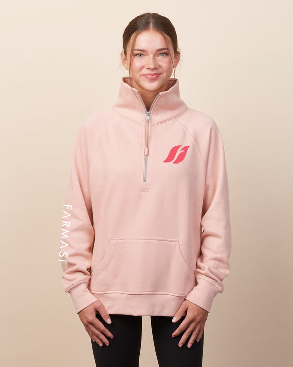 farmasi ladies 1/4 zip (pale pink)