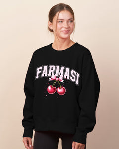 FARMASI CHERRY ladies boxy crew