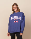 FARMASI CHERRY ladies oversized crewneck sweatshirt