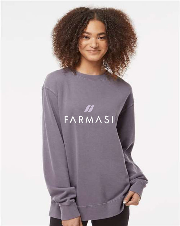 farmasi unisex pigment dyed crewneck sweatshirt (3 colors)