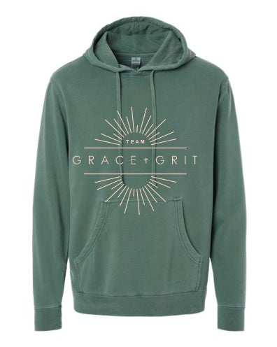 GRACE + GRIT unisex pigment dyed hoodie (4 colors)