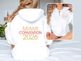 MM CONVENTION unisex zip hoodie (2 colors, optional back print)