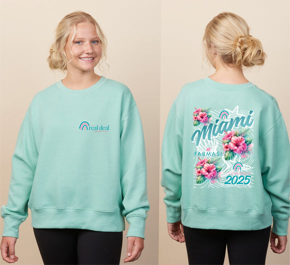 RDDT MIAMI ladies boxy crew