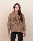 MM BASIC LOGO ladies distressed boxy hood
