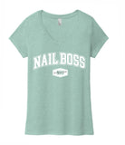 NAIL BOSSES UNITED ladies triblend v-neck