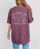 NUTRIPLUS SOCIAL CLUB unisex garment dyed tee