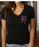 team ambition 2026 ladies triblend v-neck tee (2 colors, 2 designs)