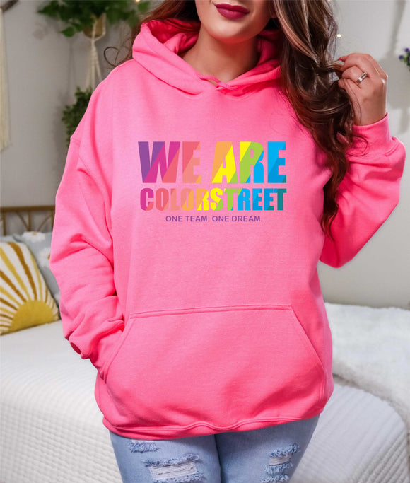 WE ARE COLORSTREET neon pink unisex hoodie