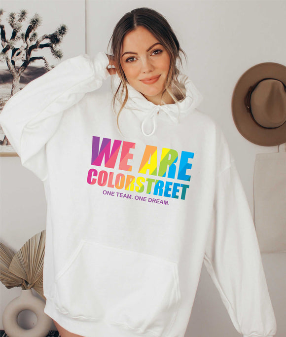 WE ARE COLORSTREET white unisex hoodie