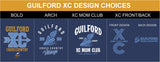 guilford xc garment washed tee (4 colors, 4 designs)